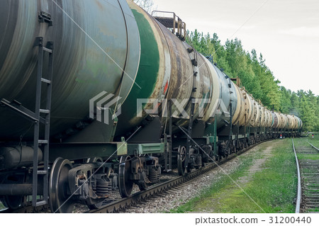 Tank wagons with oil Tank wagons with oil 31200440
