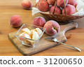 Cut and served peaches 31200650