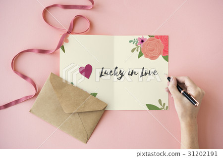 Love Fondness Flower Boarder Card Concept 31202191