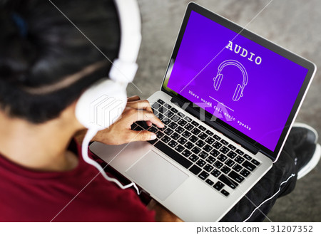 Music Audio Headphones Sign Symbol 31207352