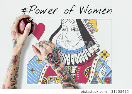 Cards Deck Queen Heart Gender Equality 31208415