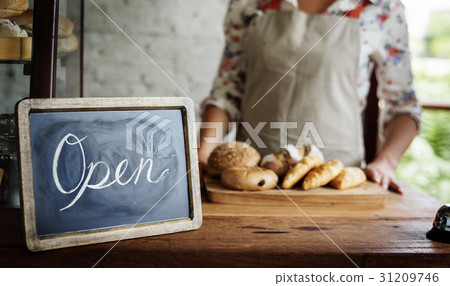 Open Sign in Bakery Shop 31209746