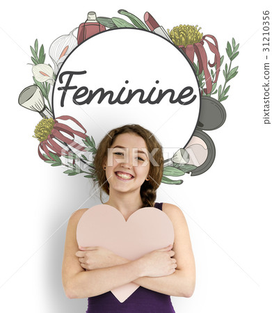 Feminine Female Grace Floral Frame 31210356