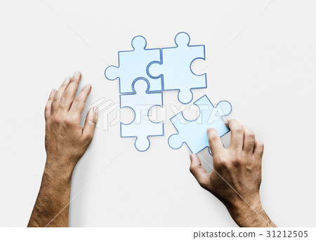 Hands Jigsaw Puzzle Together Partnership Teamwork 31212505
