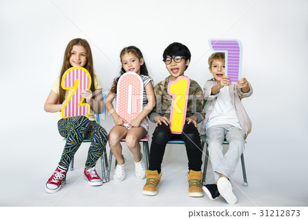 Happiness group of cute and adorable children celebrate new year 2017 Happiness group of cute and adorable children celebrate new year 2017 31212873