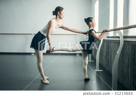 Ballet classroom bar lesson 31213683