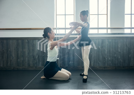 Ballet classroom bar lesson Ballet classroom bar lesson 31213763