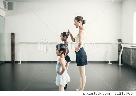 Ballet classroom instructor and student Ballet classroom instructor and student 31213766