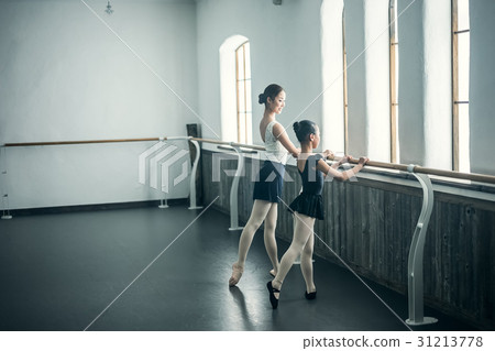 Ballet classroom bar lesson Ballet classroom bar lesson 31213778