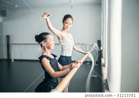 Ballet classroom bar lesson Ballet classroom bar lesson 31213781