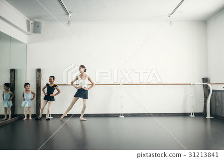 Ballet classroom instructor and student Ballet classroom instructor and student 31213841