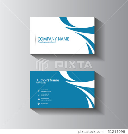 vector design blue minimal modern business card vector design blue minimal modern business card 31215096