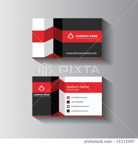 vector design red modern business card 31215097