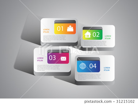 vector infographic design curve box design - Stock Illustration ...