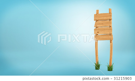 3d rendering of a wooden post with four square 3d rendering of a wooden post with four square 31215903