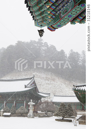 Woljeongsa Temple, Odae Mountain, Pyeongchang County, Gangwon Province Woljeongsa Temple, Odae Mountain, Pyeongchang County, Gangwon Province 31218146