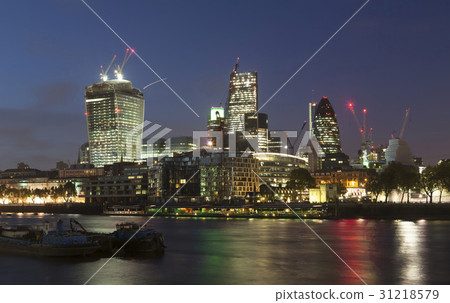 Construction site, River Thames, London, England Construction site, River Thames, London, England 31218579