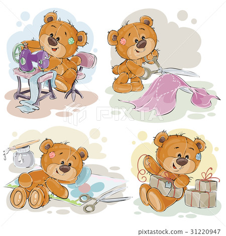 Set of clip art illustrations of teddy bears and 31220947