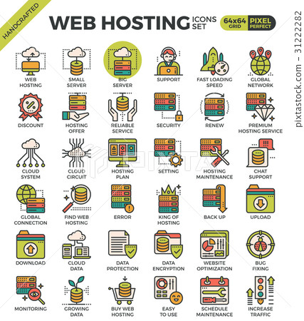 Web hosting icons Web hosting icons 31222282