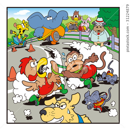 Animal character marathon, ekiden competition 31224879