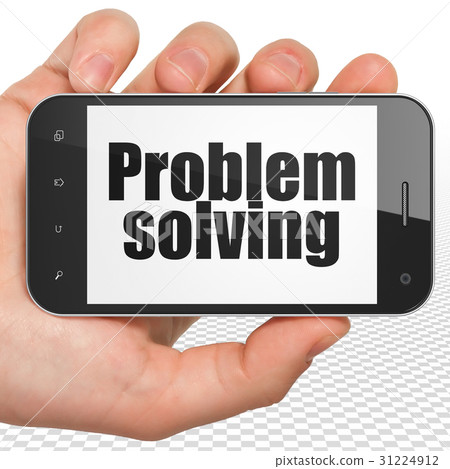 Finance concept: Hand Holding Smartphone with 31224912