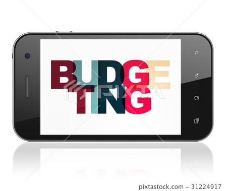 Business concept: Smartphone with Budgeting on Business concept: Smartphone with Budgeting on 31224917