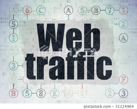 Web development concept: Web Traffic on Digital 31224964
