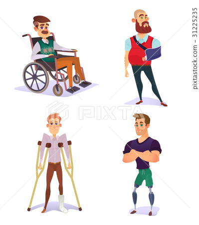 Set of cartoon illustrations of people with 31225235