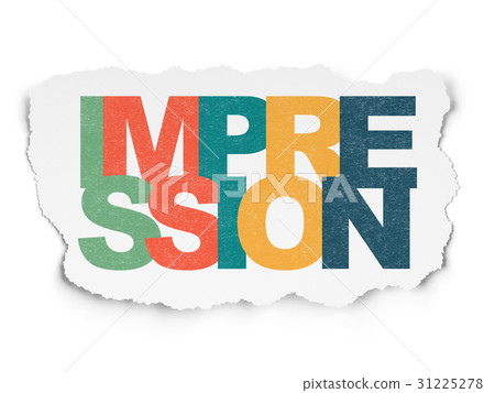 Marketing concept: Impression on Torn Paper Marketing concept: Impression on Torn Paper 31225278