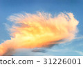 Bright orange and yellow colors sunset sky 31226001