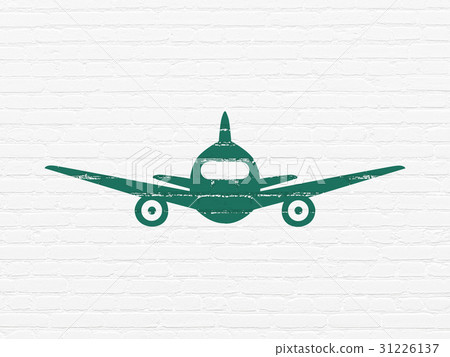Travel concept: Aircraft on wall background Travel concept: Aircraft on wall background 31226137