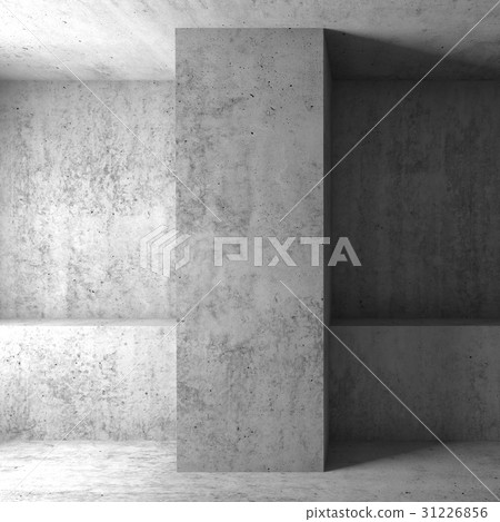 Empty concrete room. 3d illustration 31226856