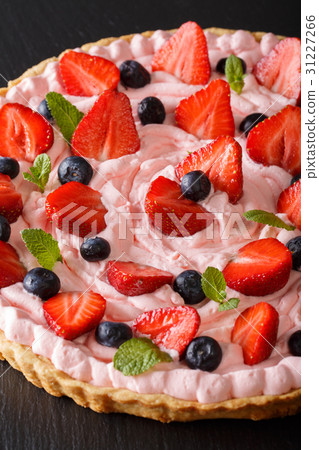 beautiful and tasty tart with strawberries 31227266