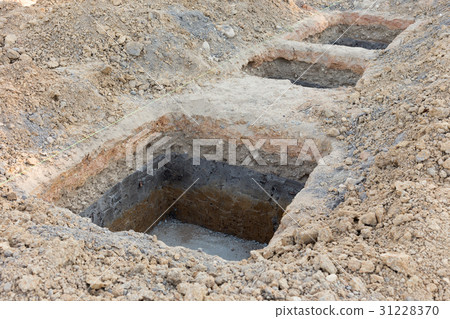 hole of pillar in construction site building hole of pillar in construction site building 31228370