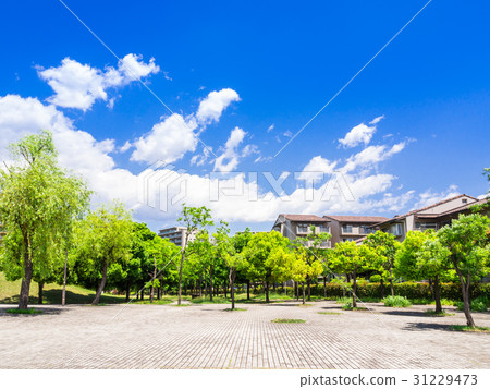 Residential area where the blue sky spreads Residential area where the blue sky spreads 31229473