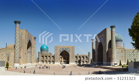 Square Registan, Samarkand. Uzbekistan.. Square Registan, Samarkand. Uzbekistan.. 31231323
