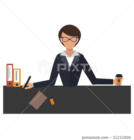 Business woman office job stress work vector 31231600