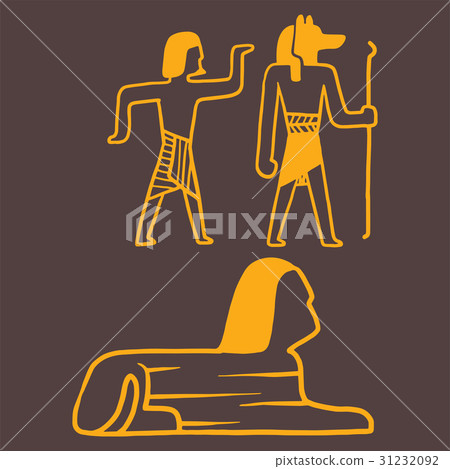 Egypt travel history sybols hand drawn design Egypt travel history sybols hand drawn design 31232092