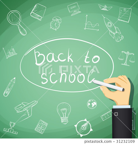 Back to school. Human hand draw doodles 31232109