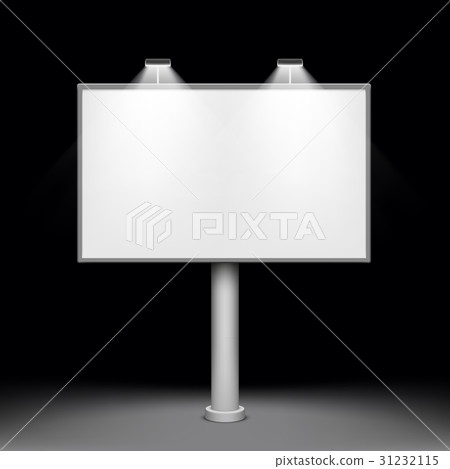 Blank white billboard 31232115