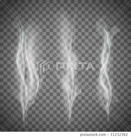 Set of transparent white smoke. 31232362