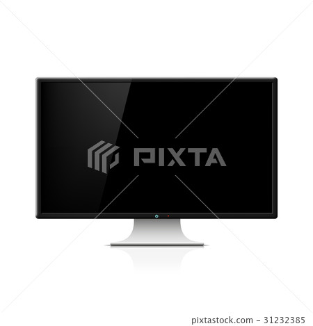 Black monitor with stand. 31232385