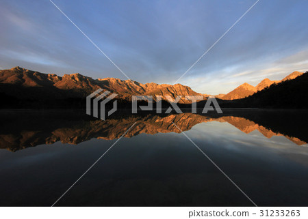 Sunrise at Lake Totoral in autumn, Argentina 31233263