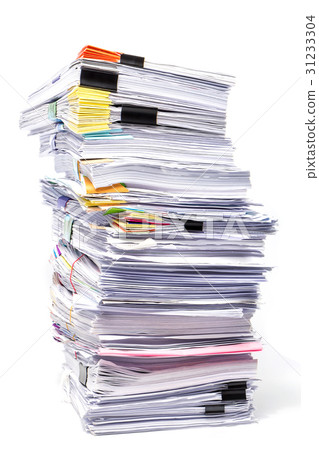 Stack of Documents isolated on white background 31233304