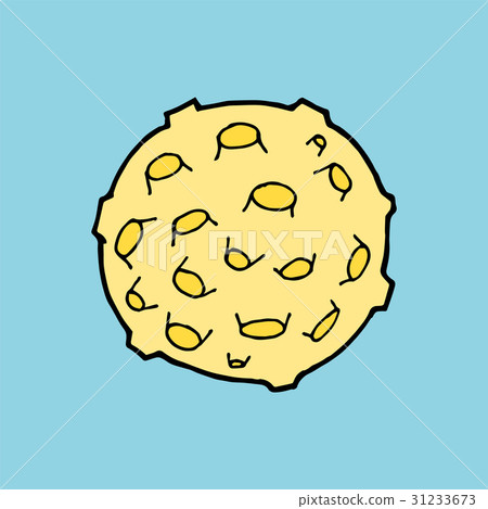 Moon and lunar craters. Doodle style 31233673