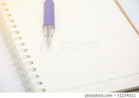 Blue pen on notebook paper vintage tone Blue pen on notebook paper vintage tone 31234011