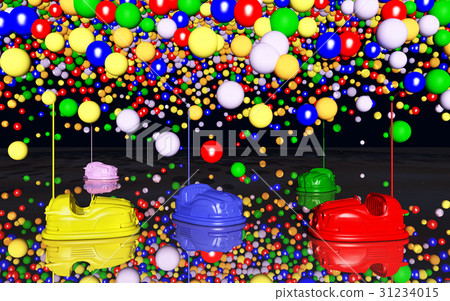Bumper cars and toy balloons 31234015