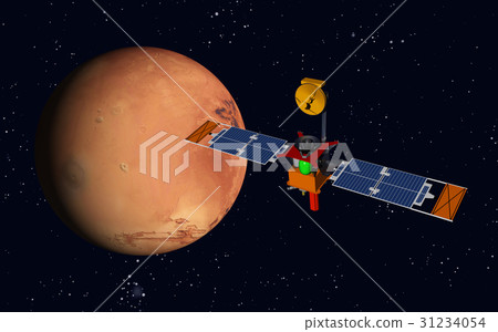 Robotic spacecraft and planet Mars Robotic spacecraft and planet Mars 31234054