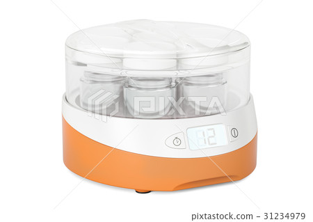 Automatic yogurt maker closeup, 3D rendering Automatic yogurt maker closeup, 3D rendering 31234979