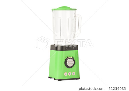 green electric blender, 3D rendering 31234983